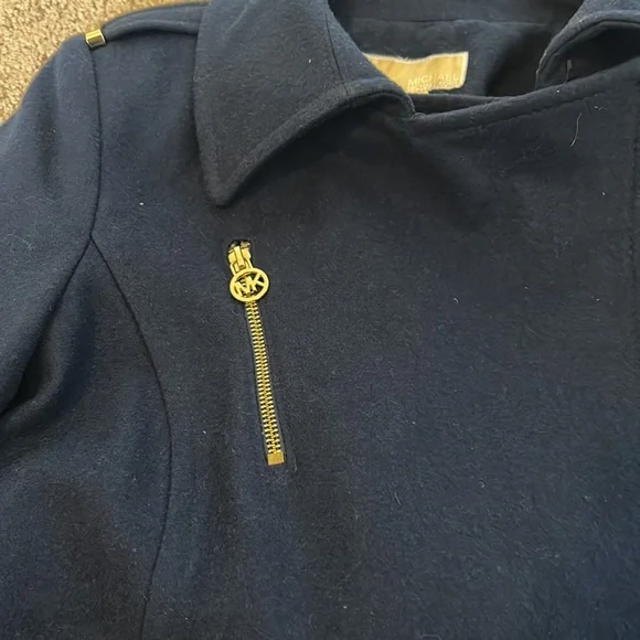 Michael Kors Navy pea coat - Picture 5 of 11